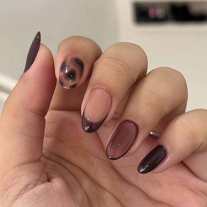 24PCS Short Press-On Nails