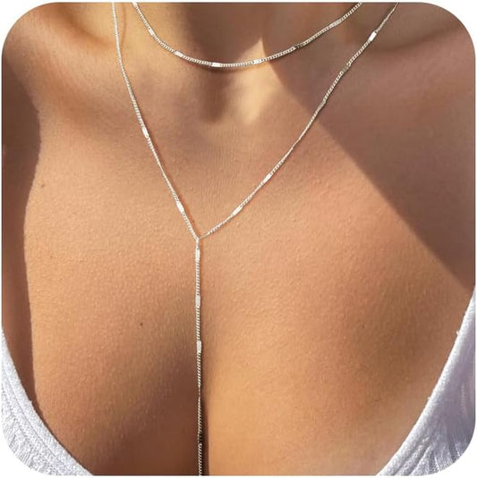 Silver Y-Design Necklace For Women