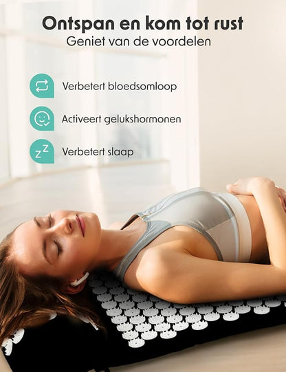 LifeGoods Acupressure Mat With Pillow Set