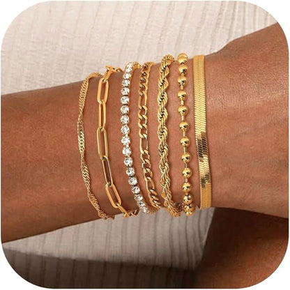 Adramata Women Bracelet Set Gold