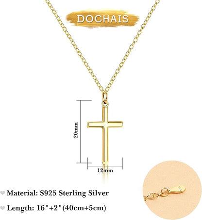 Dochias 925 Silver Cross Necklace