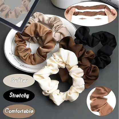 Satin hair scrunchies set