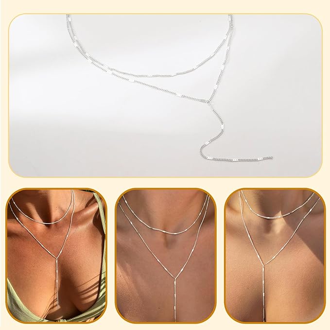 Silver Y-Design Necklace For Women
