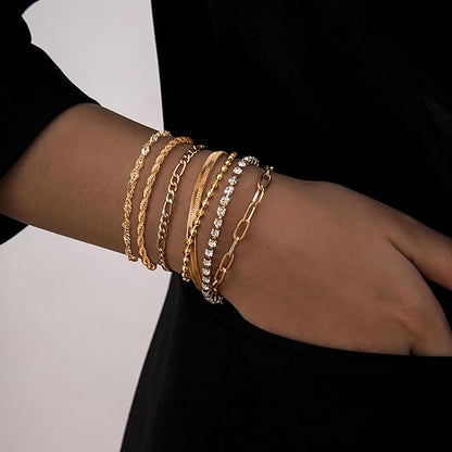 Adramata Women Bracelet Set Gold