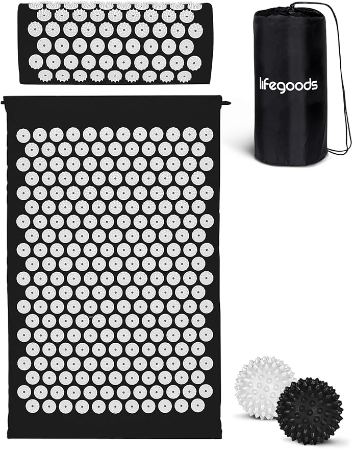 LifeGoods Acupressure Mat With Pillow Set