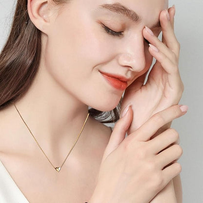 GlamRays Gold Heart Necklace for Women