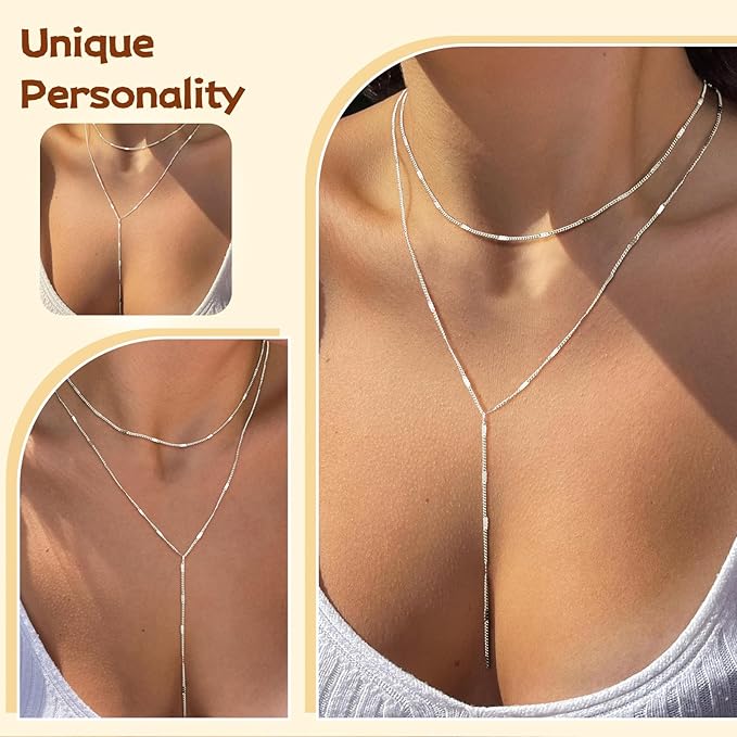 Silver Y-Design Necklace For Women