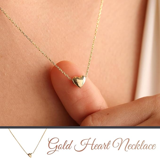 GlamRays Gold Heart Necklace for Women