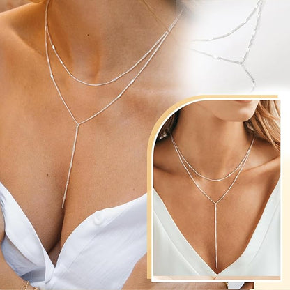 Silver Y-Design Necklace For Women