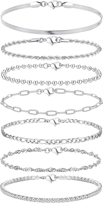 Adramata Women Bracelet Set Silver