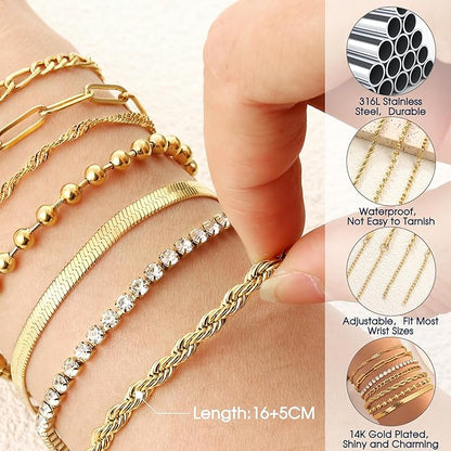 Adramata Women Bracelet Set Gold